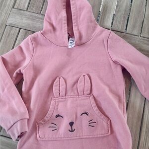 Carter's Pink Hoodie with Bunny Pocket